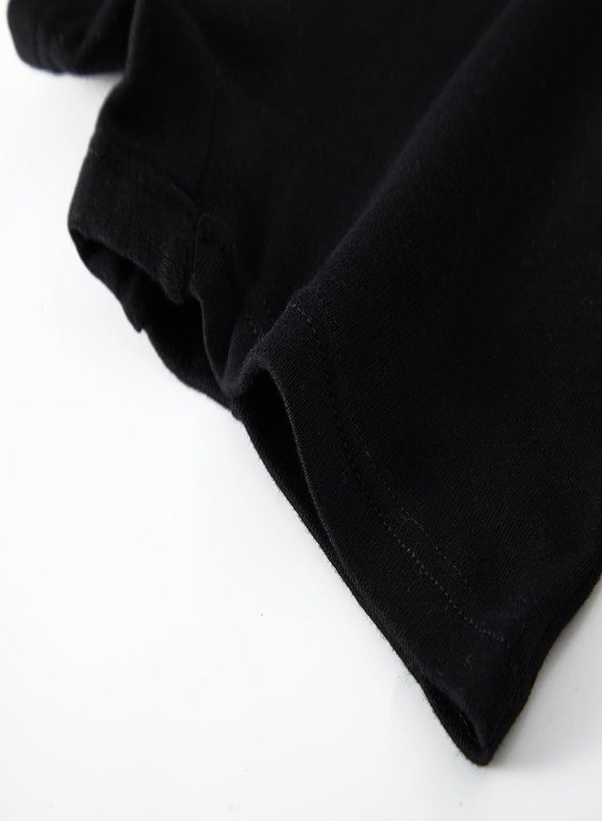 Winging Day Big Girls Black Solid Color Boyshort Underwear Size 12 (5-Pack) - Image 3